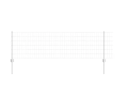 Euro Žogs Ar 11 U Balstiem Sudraba 0,6X25 M Tērauds Vidaxl