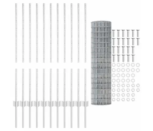 Aed Koos Postidega Hõbedane 1 X 25 M Teras