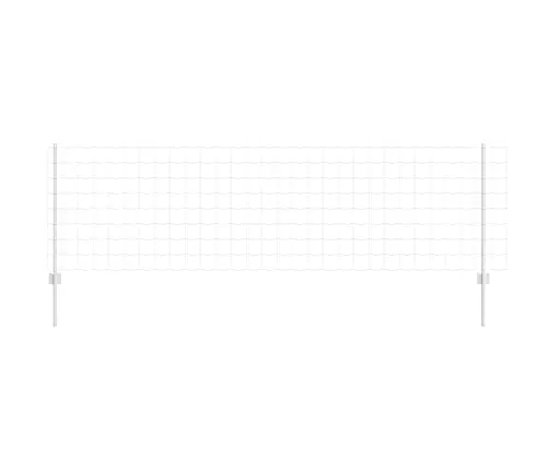 Eiropas Žogs Ar 11 U Posteņiem Sudrabs 0,8X25 M Tērauds Vidaxl