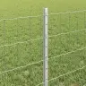 Eiropas Žogs Ar 11 U Stabiem Sudrabains 0,6X50 M Tērauds Vidaxl