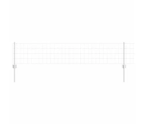 Eiropas Žogs Ar 11 U Stabiem Sudrabs 0,4X50 M Tērauds Vidaxl Eiropas Žogs Ar 11 U Stabiem Sudrabs 0,4X50 M Tērauds Vidaxl