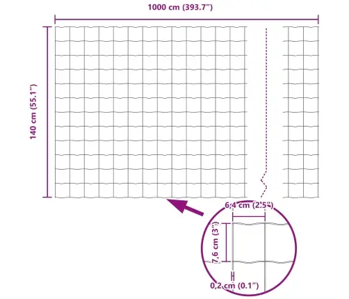 Aed Ja Post Hõbedane 1,4 X 10 M Teras