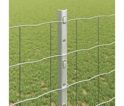 Eiro Žogs Ar 22 U Stabiem Sudraba 1,2X25 M Tērauds Vidaxl