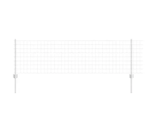 Euro Žogs Ar 22 U Stabiem, Sudrabains, 0,6X50 M, Tērauds Vidaxl