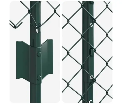 Ķēdes Žogs Ar 10 U Stabiem Zaļš 1.2X10 M Tērauda Vidaxl Ķēdes Žogs Ar 10 U Stabiem Zaļš 1.2X10 M Tērauda Vidaxl