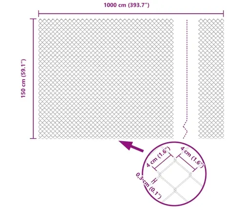 Aed Koos Postidega Roheline 1.5 X 10 M Teras