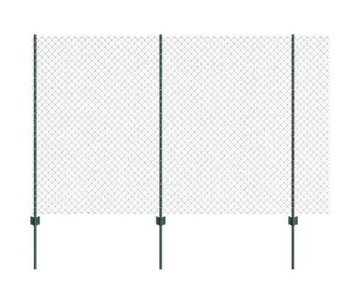 Tvora Su Stulpais Žalia 1,6 X 10 M Plienas Ir Pvc