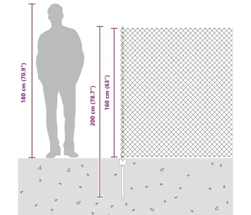 Tvora Su Stulpais Žalia 1,6 X 10 M Plienas Ir Pvc