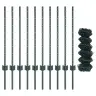 Tvora Su Stulpais Žalia 0,8 X 10 M Plienas Ir Pvc