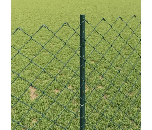 Tvora Su Stulpais Žalia 1 X 10 M Plienas Ir Pvc