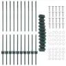 Tvora Su Stulpais Žalia 1 X 10 M Plienas Ir Pvc