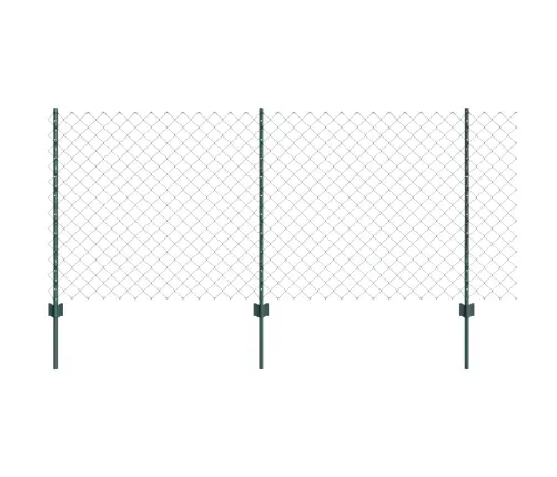 Tvora Su Stulpais Žalia 1 X 10 M Plienas Ir Pvc