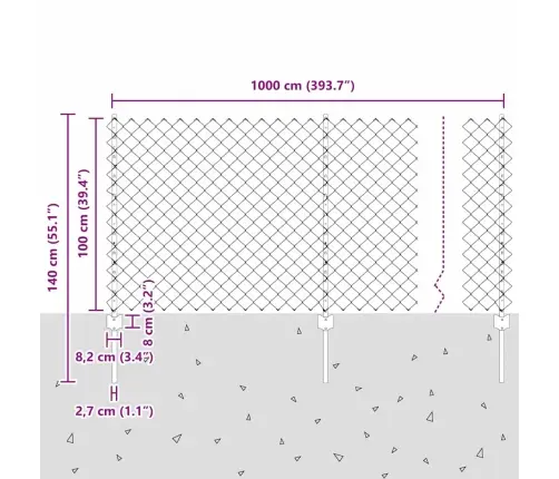 Aed Koos Postidega Roheline 1 X 10 M Teras