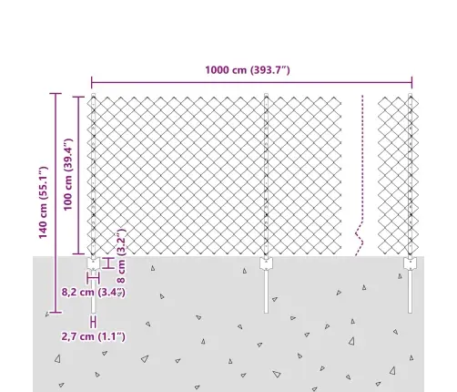 Aed Koos Postidega Roheline 1 X 10 M Teras