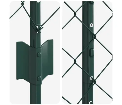 Tvora Su Stulpais Žalia 1,2 X 10 M Plienas Ir Pvc