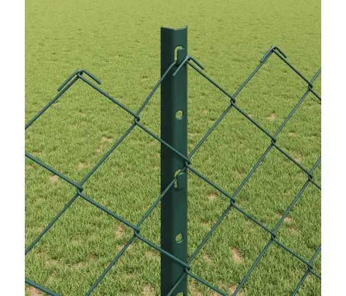 Čaulas Sietu Žogs Ar 10 U Stabiem Zaļš 1.2X10 M Tērauds Vidaxl