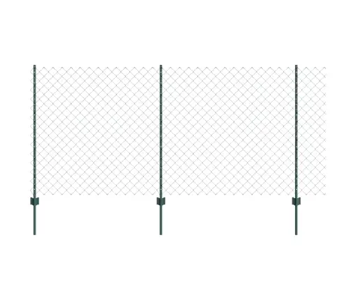 Čaulas Sietu Žogs Ar 10 U Stabiem Zaļš 1.2X10 M Tērauds Vidaxl