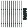 Tvora Su Stulpais Žalia 0,6 X 25 M Plienas Ir Pvc