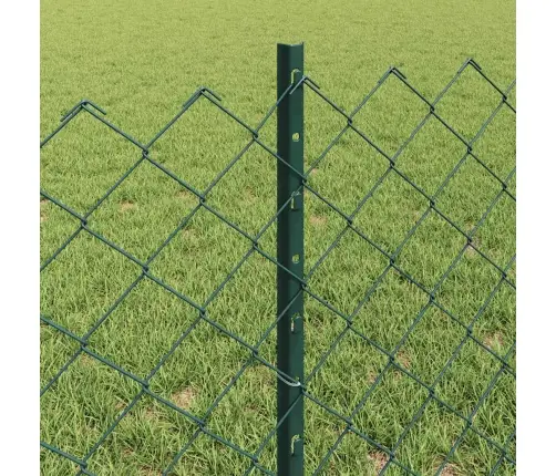 Ķēdes Siets Ar 22 U Stabiem Zaļš 0.6X25 M Tērauds Vidaxl