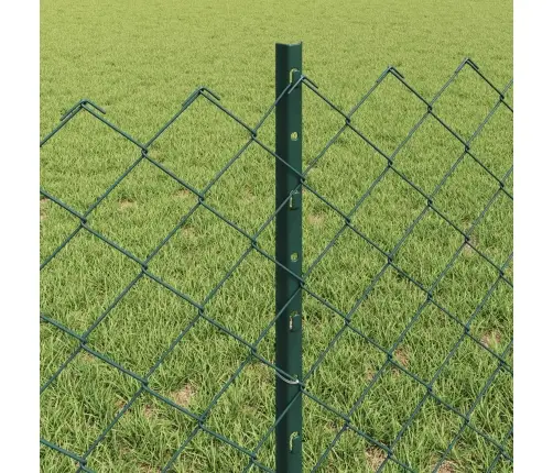 Ķēdes Siets Ar 22 U Stabiem Zaļš 0.6X25 M Tērauds Vidaxl