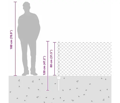 Ķēdes Saitju Žoga Komplekts 2 Rulli Zaļš Galvanizēts Tērauds Vidaxl