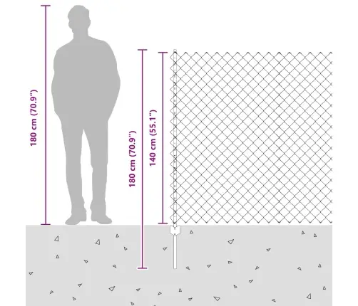 Tvora Su Stulpais Žalia 1,4 X 25 M Plienas Ir Pvc