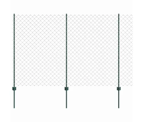 Dārza Žogu Komplekts 2 Gab. Zaļš Metāls 25X1.5 M Izturīgs Vidaxl