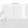 Ķēdes Siets Ar 22 U Stabiem Zaļš 1.6X25 M Tērauds Vidaxl