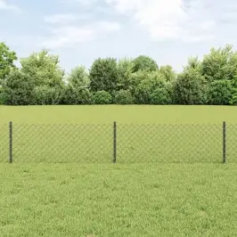 Žogs Ar Stabiem. Pelēka 0.4 X 10 M Tērauds Vidaxl