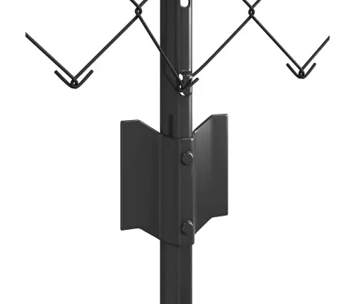 Dzelzceļa Žogs Ar 10 U Stabiem Pelēks 0.8X10 M Tērauds Vidaxl