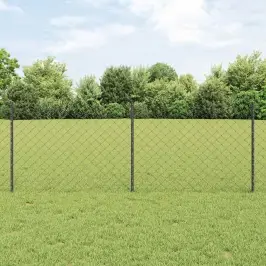Žogs Ar Stabiem. Pelēka 0.8 X 10 M Tērauds Vidaxl