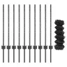 Tvora Su Stulpais Pilka 0,8 X 10 M Plienas Ir Pvc