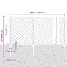 Tvora Su Stulpais Pilka 0,8 X 10 M Plienas Ir Pvc