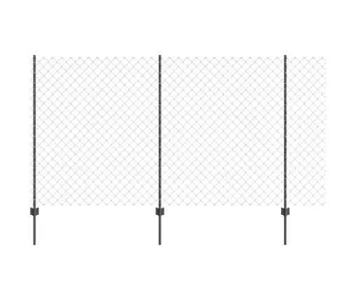 Tvora Su Stulpais Pilka 1,4 X 10 M Plienas Ir Pvc