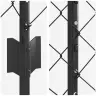 Tvora Su Stulpais Pilka 1,5 X 10 M Plienas Ir Pvc