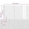 Tvora Su Stulpais Pilka 1,6 X 10 M Plienas Ir Pvc