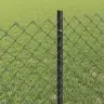 Pārklājuma Žogs Ar 22 U Stabiem Pelēks 0.8X25 M Tērauds Vidaxl