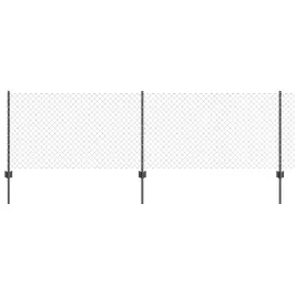 Žogs Un Stabi Pelēka 0,8 X 25 M Tērauds Vidaxl