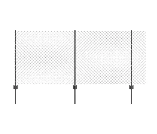 Siksnu Žogs Ar 44 U Postiem Pelēks 1X25 M Tērauds Vidaxl
