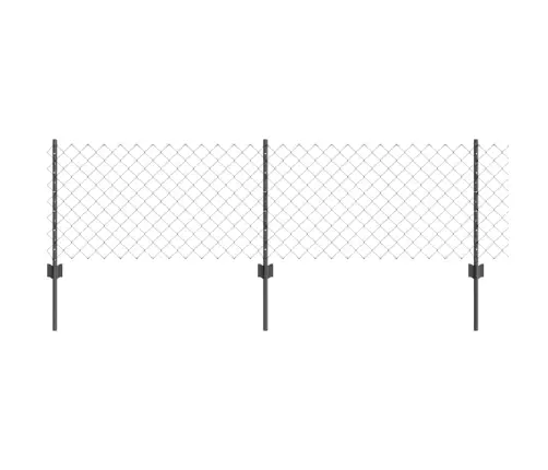 Tvora Su Stulpais Pilka 0.6 X 25 M Plienas