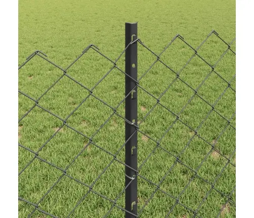 Dārza Žogu Komplekts 2 Gabali Pelēks Cinkots Tērauds 25 X 0.8 M Vidaxl