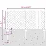 Tvora Su Stulpais Sidabro 0.6 X 10 M Plienas