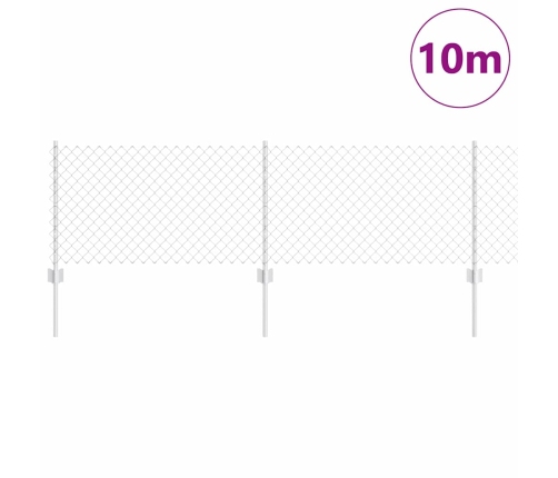 Aed Koos Postidega Hõbedane 0.6 X 10 M Teras
