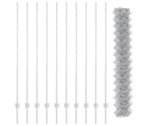 Aed Koos Postiga Hõbedane 1,5 X 10 M Teras