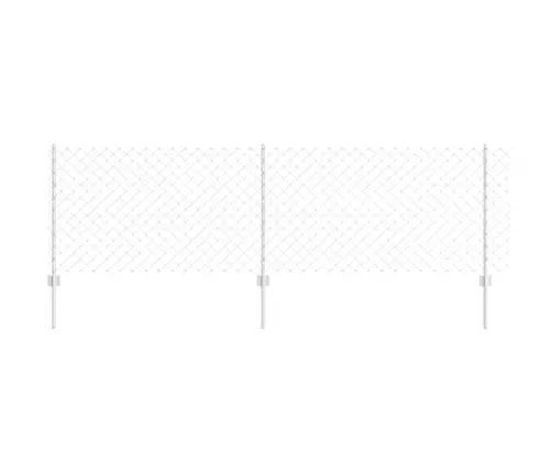Saistītais Žogs Ar 10 U Formām Sudraba 0.8X10 M Tērauds Vidaxl