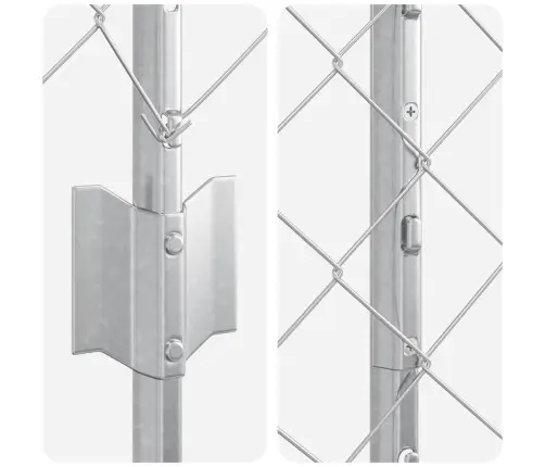 Čūskveida Žogs Ar 20 U Stabiem Sudraba 1.2X10 M Tērauds Vidaxl