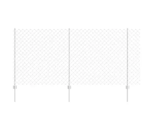 Čūskveida Žogs Ar 20 U Stabiem Sudraba 1.2X10 M Tērauds Vidaxl