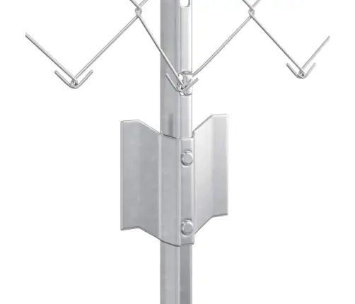 Cauruļu Žogs Ar 22 Cinkotiem Stabiem Sudraba 0.4X25 M Tērauds Vidaxl