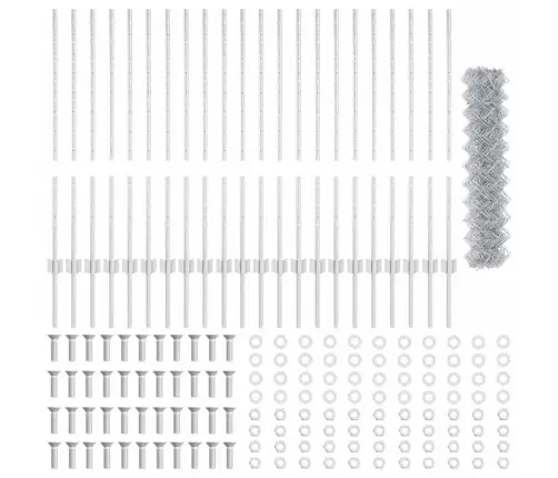 Dārza Žogu Komplekts 2 Komplektā Galvanizēts Tērauds 25 X 1 M Vidaxl