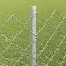 Ķēdes Siets Ar 44 U Veida Balstiem Sudrabā 1.2M X 25M Tērauds Vidaxl